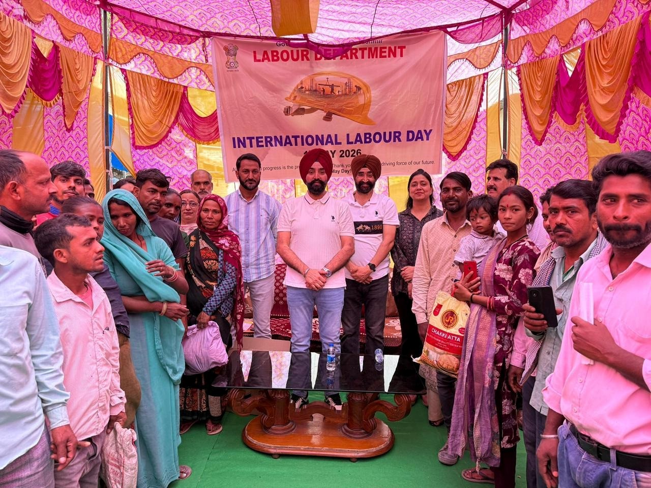 Labour Dept. felicitates workers on Labour Day in Jammu
