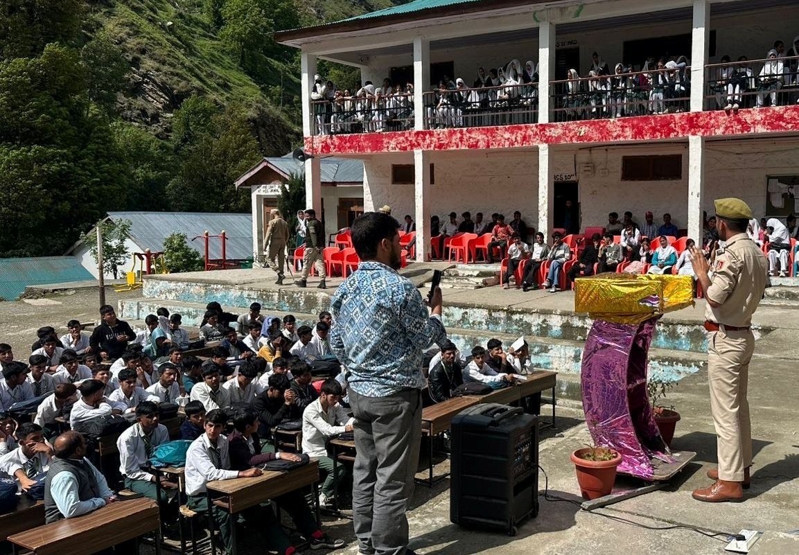 Road safety awareness held at Ukhral, students named brand ambassadors