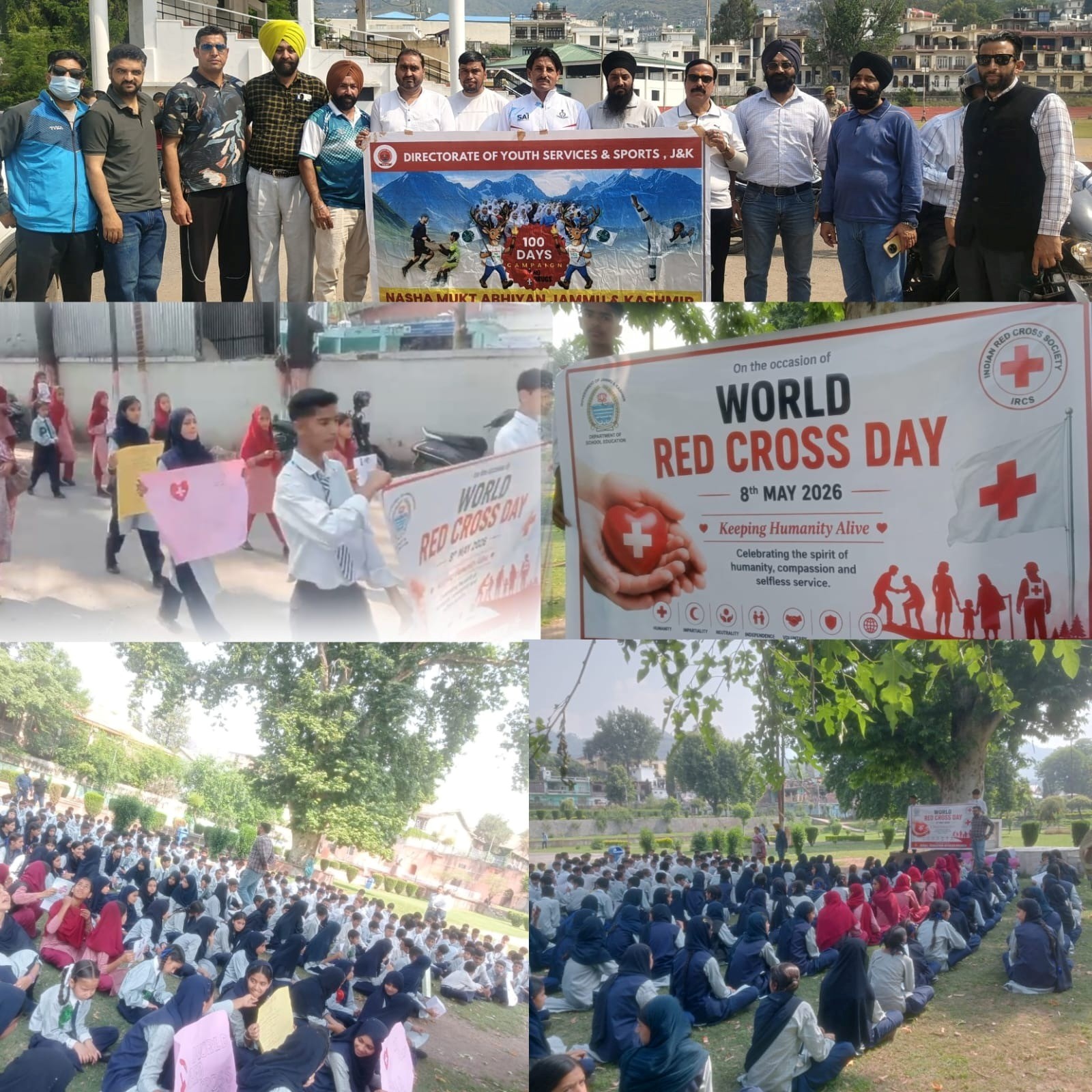 Nasha Mukt Bharat Abhiyan : Red Cross awareness rally held in Poonch
