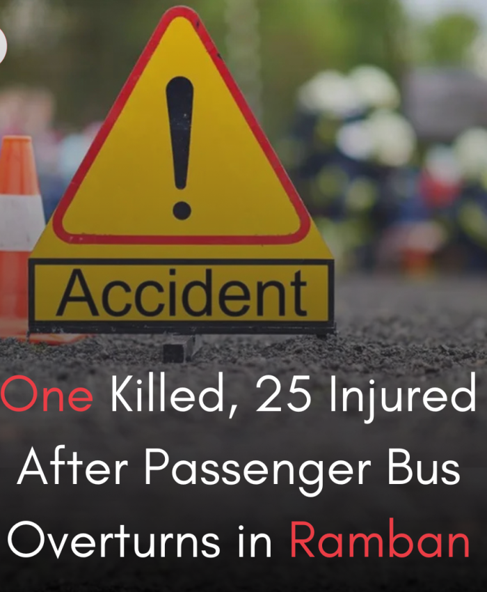 One Killed, 25 Injured After Passenger Bus Overturns in Ramban