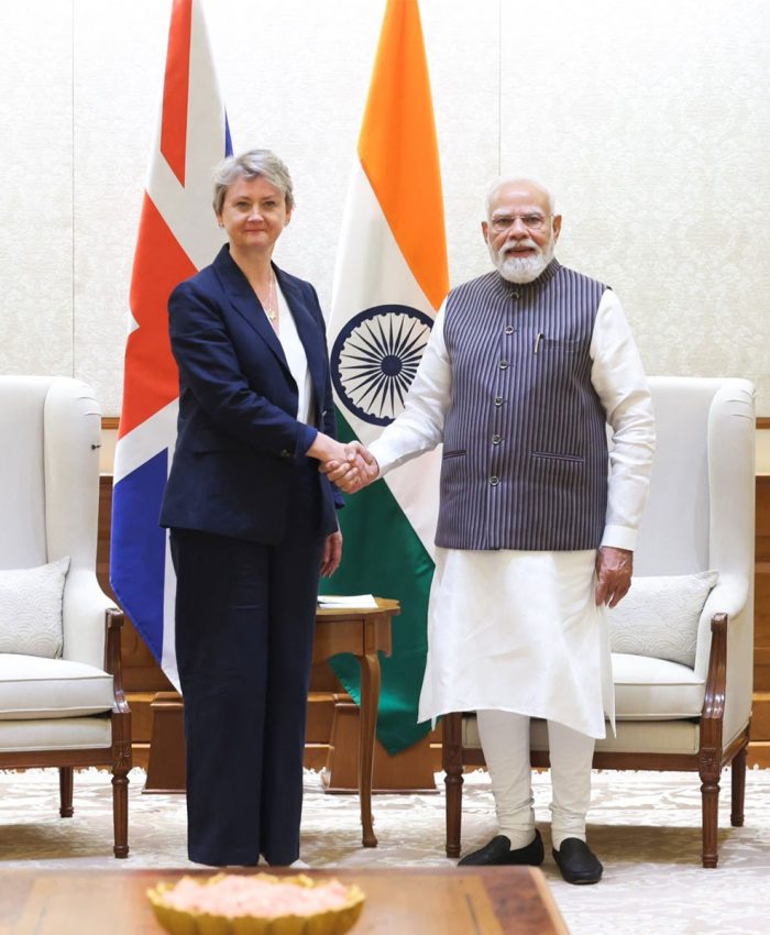 PM Modi meets UK Foreign Secretary Yvette Cooper