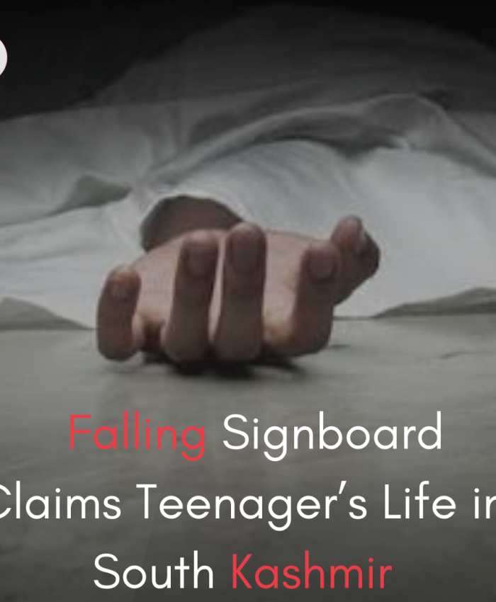 Falling Signboard Claims Teenager’s Life in South Kashmir