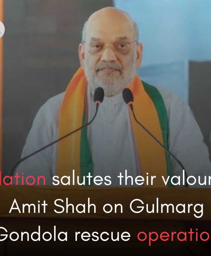 Nation salutes their valour’: Amit Shah on Gulmarg Gondola rescue operation