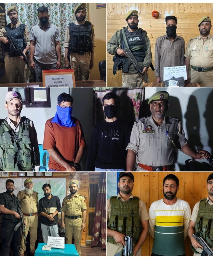 Six Drug Peddlers Arrested in Anti-Narcotics Crackdown