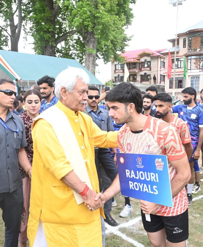 LG Manoj Sinha Unveils South Kashmir Volleyball League-2026 in Shopian
